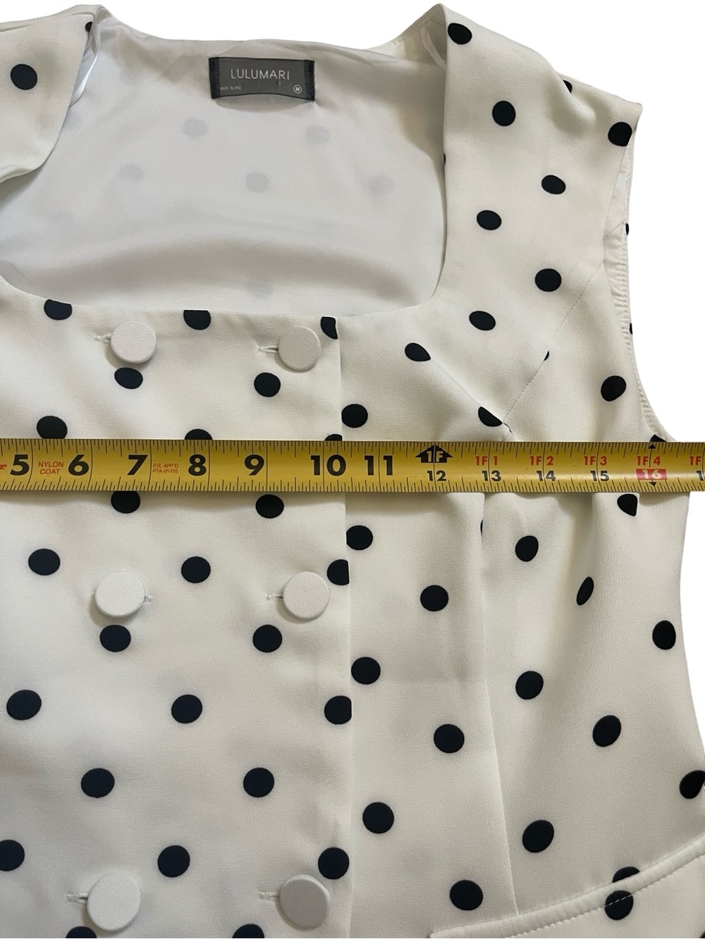 Lulumari Polka Dot 2-Piece Set - Vest & High-Waist Shorts size M - Picture 5 of 11